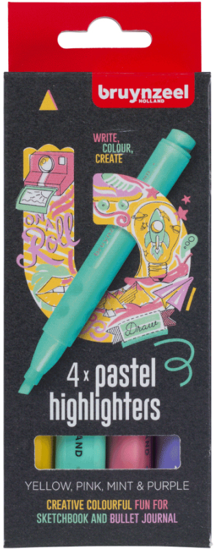 

Набор маркеров Bruynzeel Highlighter Pastel 4 цвета (8712079453855)