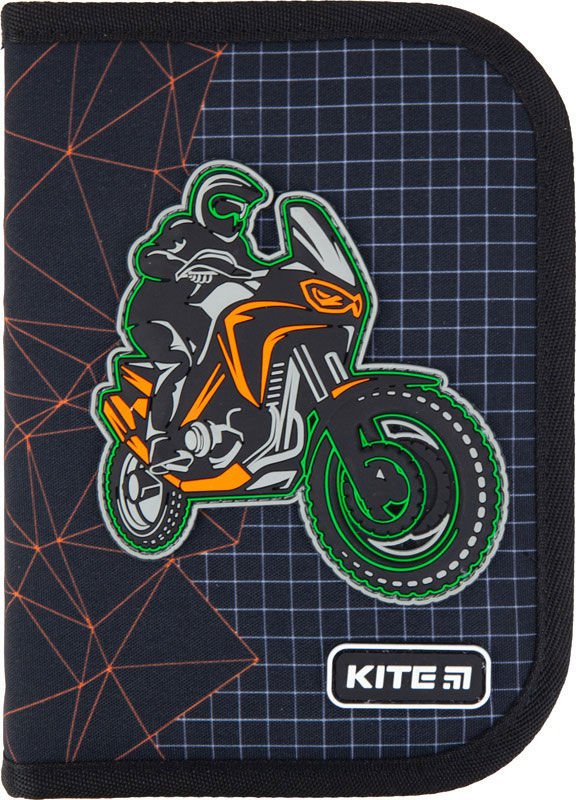 

Пенал с наполнением Kite Education Motocross 1 отделение 2 отворота Черный (K21-622H-2)