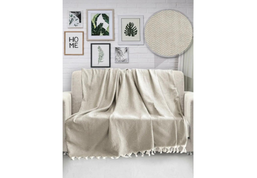 

Плед Diva Waves Kapuchino 168x230 Бежевый