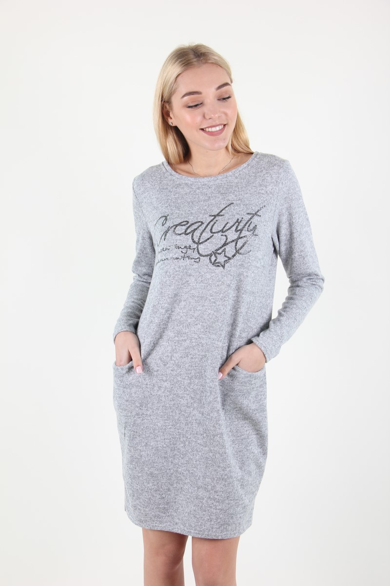 

Платье женское MissFashion 7045 с карманами по бокам (Светло-серый, Платье женское MissFashion 7045 с карманами по бокам (Светло-серый 46)