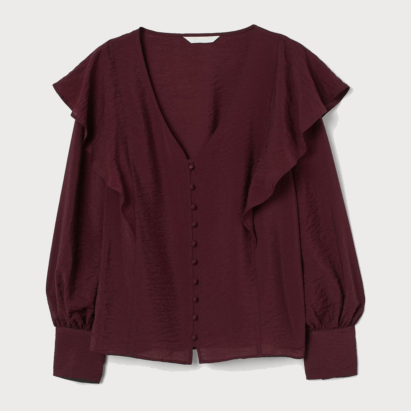 

Блузка H&M 2803-9237552  Бордовая, Блузка H&M 2803-9237552 S Бордовая