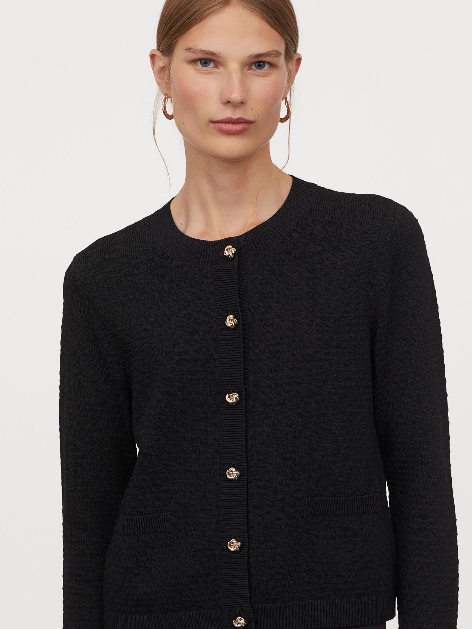 

Кардиган H&M 902-8415652 M Черный
