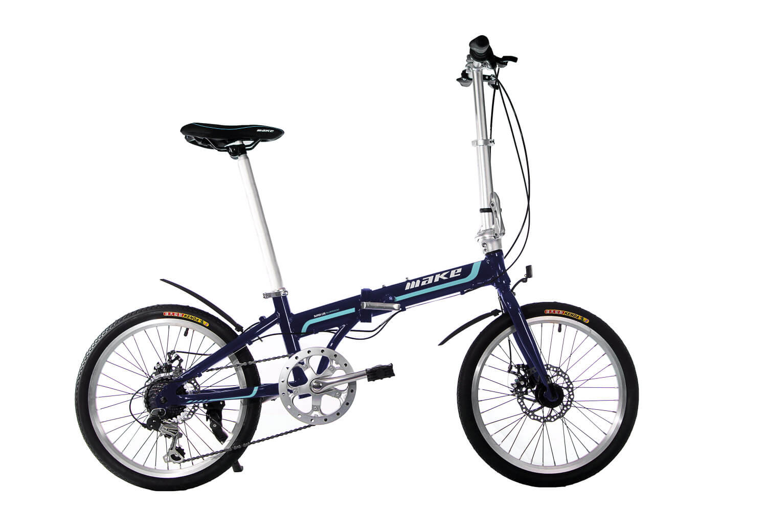 

Велосипед складной Make bike 20" рама 17" сине-голубой (MB2017B)
