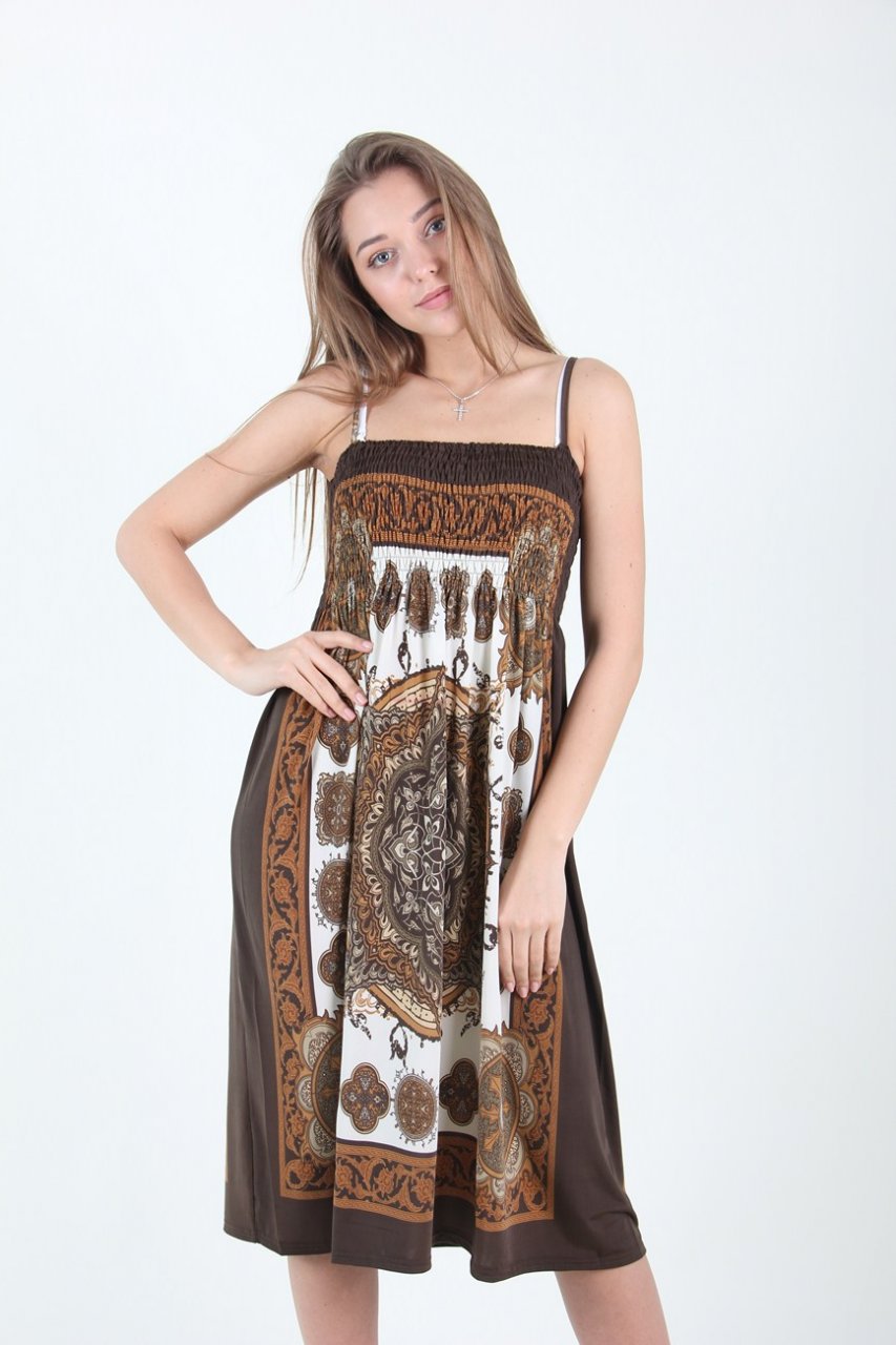 

Сарафан женский Carrokar 2762 индия (Голубой L/XL)