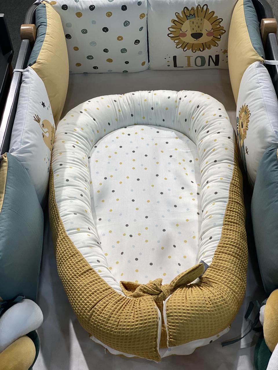 

Кокон позиционер для новорожденных Lion коричневый 90х65 см