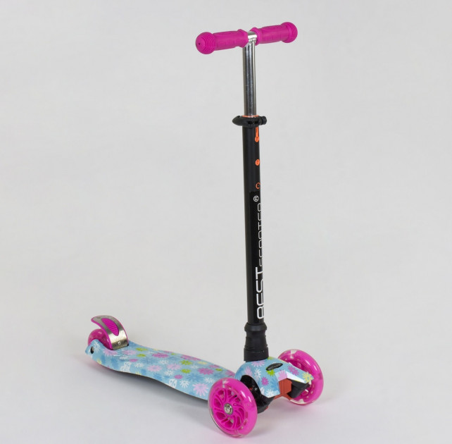 

Самокат Best Scooter MAXI (А 25530 779-1328) светящиеся колеса, пластмассовый