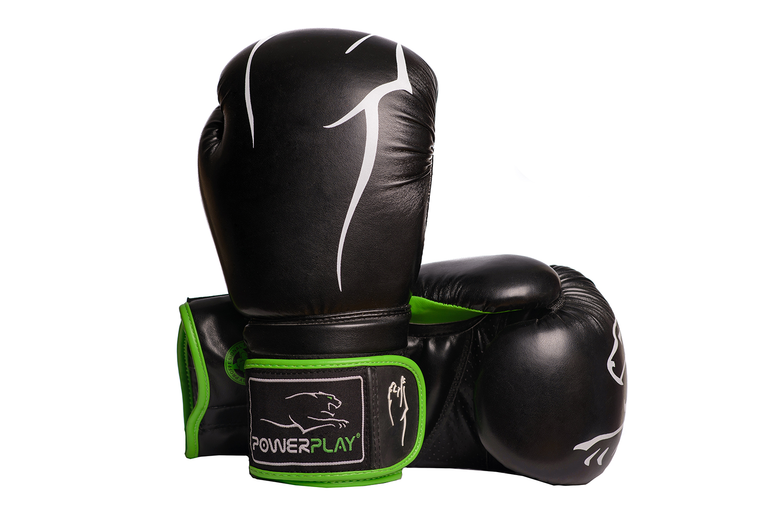

Боксерские перчатки PowerPlay Predator (3018) BK/GN 10 oz