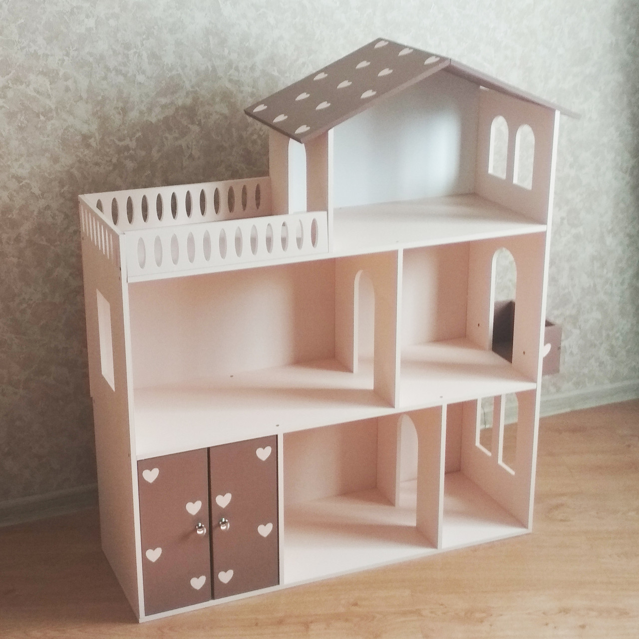 

Кукольный домик KiddyRoom 3 этажа Коричневый