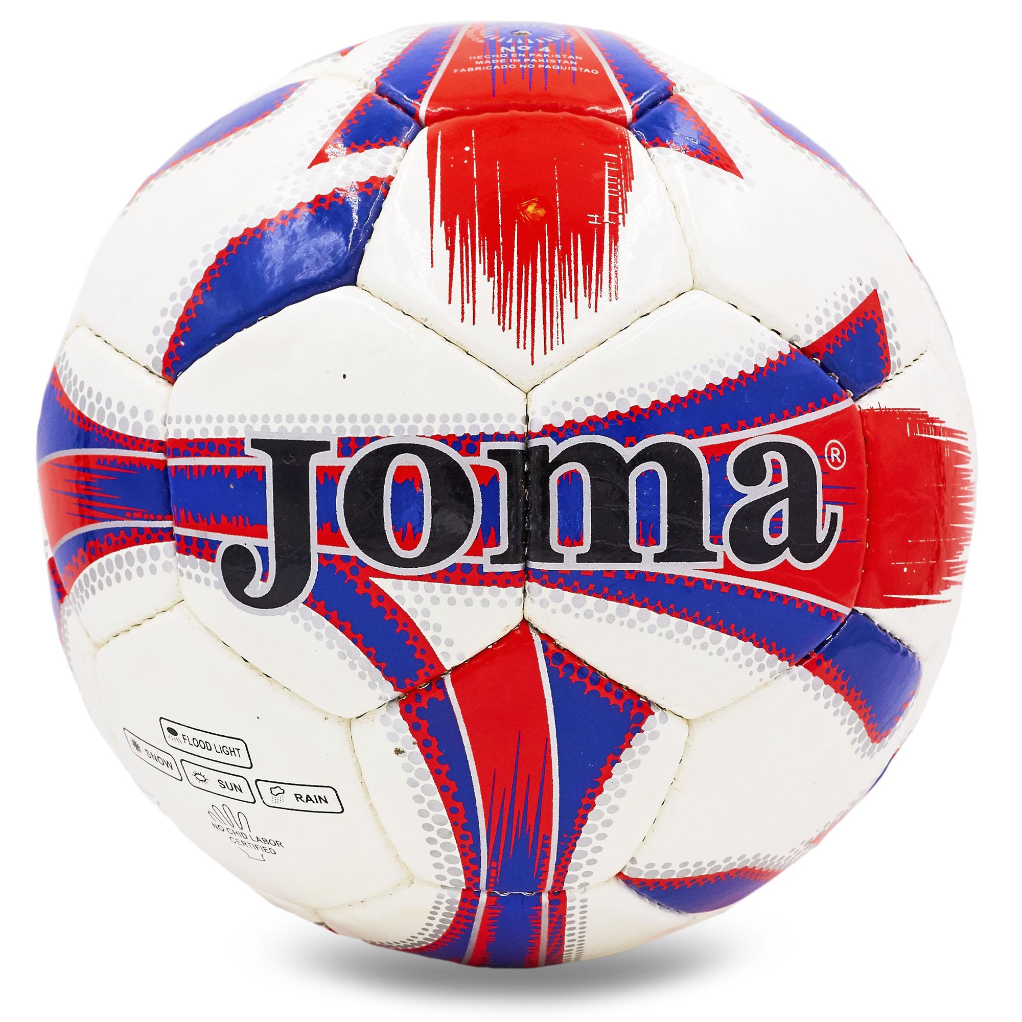 

Мяч футбольный №5 JM JM-4-3 (№5, PU, белый-красный-синий) (Replica)