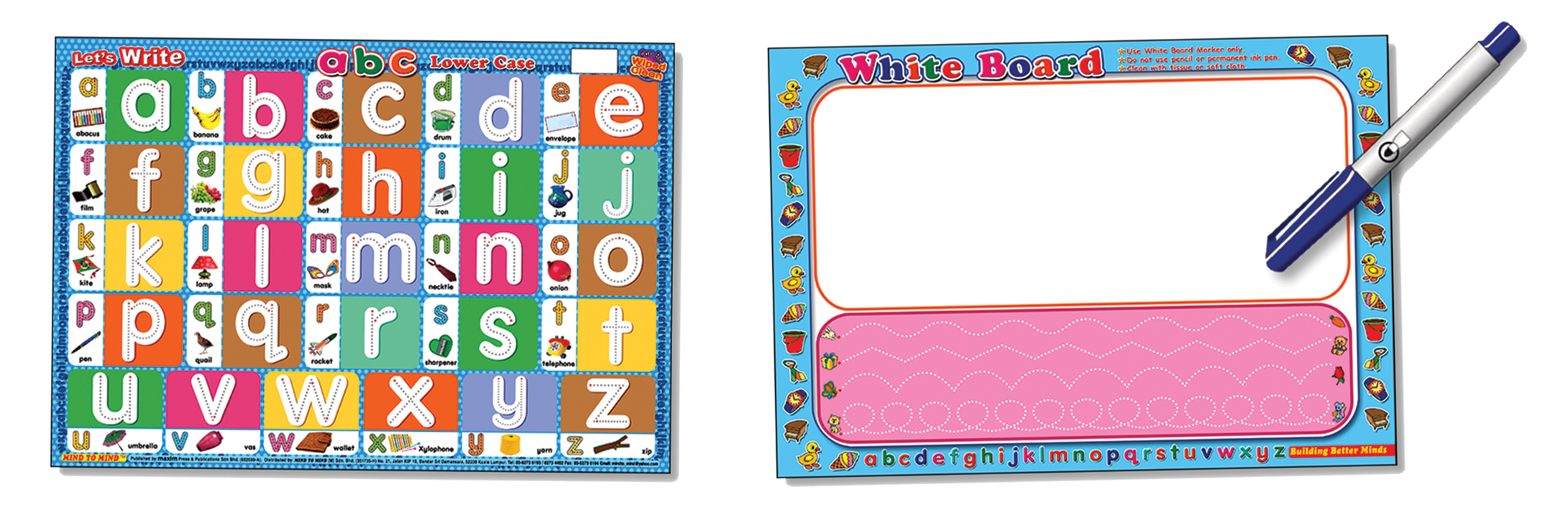 

Writing Boards: Let's Write abc (Lower Case) - - 978-967-5060-23-6
