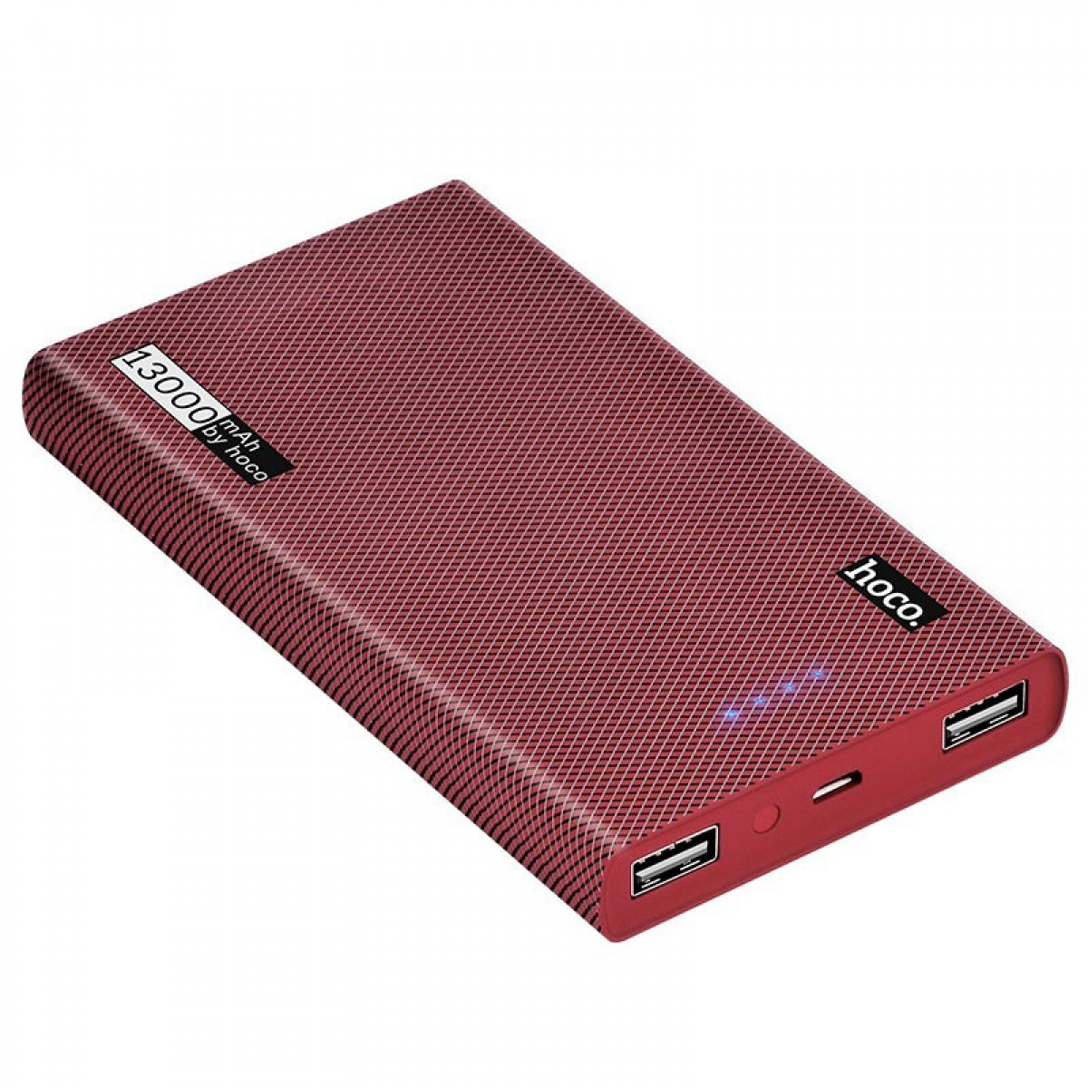 

Портативное зарядное устройство Hoco B36 Wooden 13000mAh red cell pattern