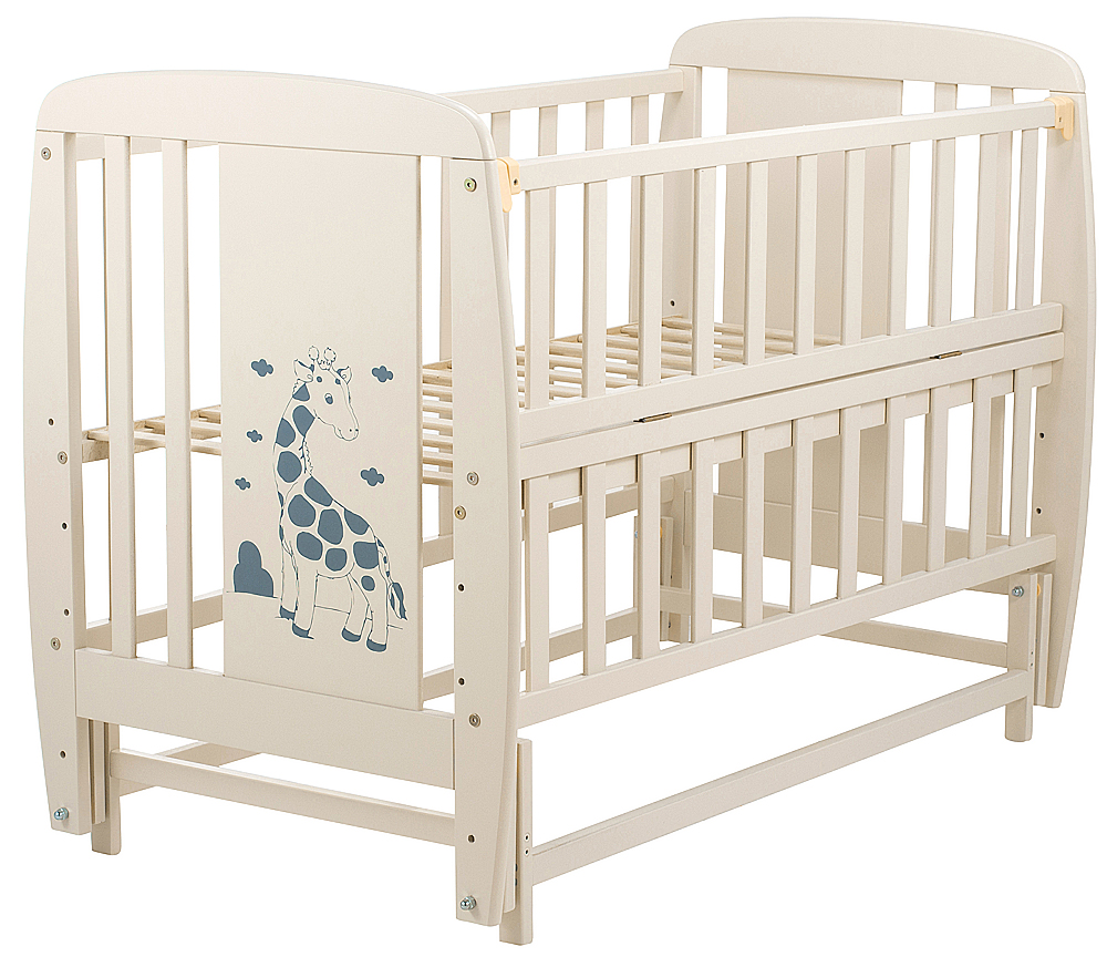 

Ліжко Babyroom Жирафик маятник, відкидний бік DJMO-02 бук слонова кістка
