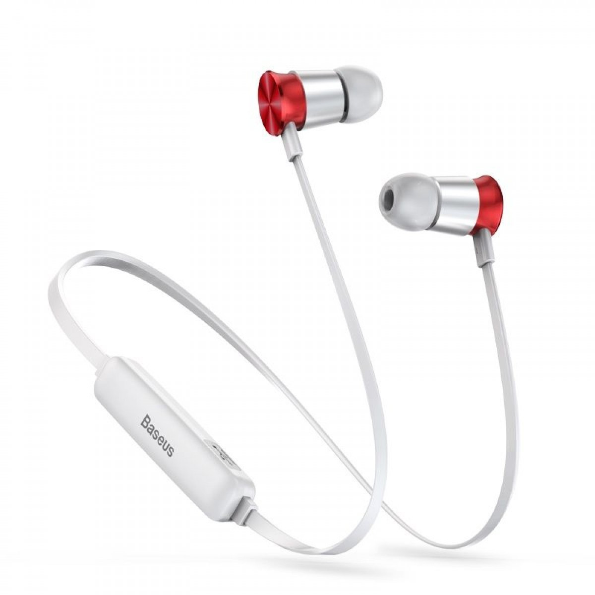 

Наушники Bluetooth Baseus Encok S07 (silver + red)