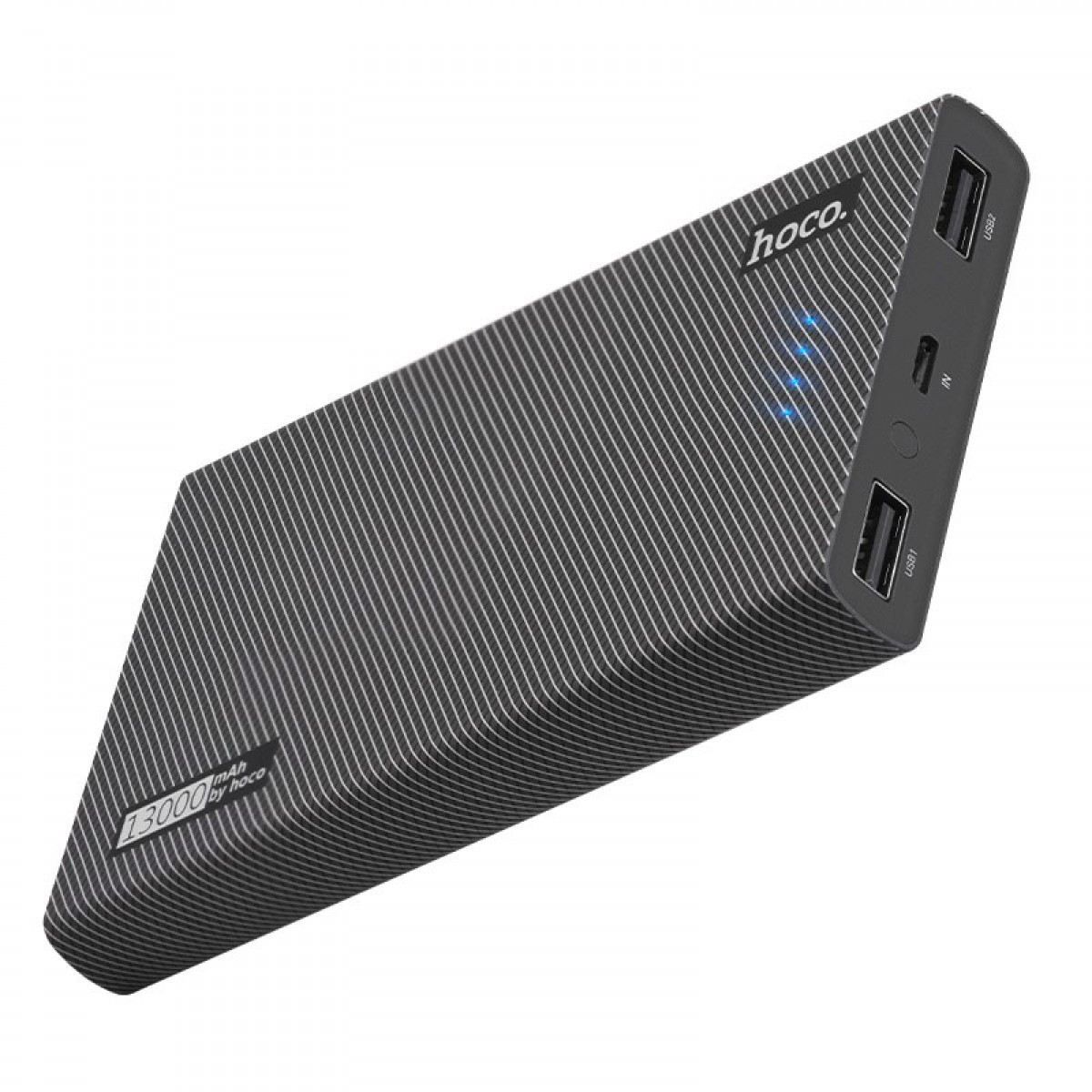 

Портативное зарядное устройство Hoco B36 Wooden 13000mAh gray cell pattern
