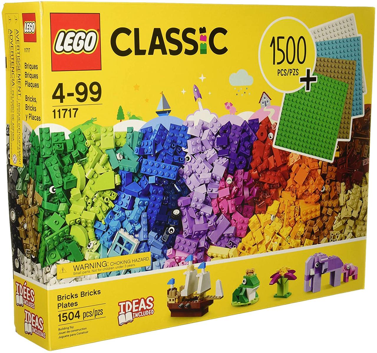 

Конструктор LEGO Classic Bricks Plates меганабор для творчества большого размера 1504шт (11717)