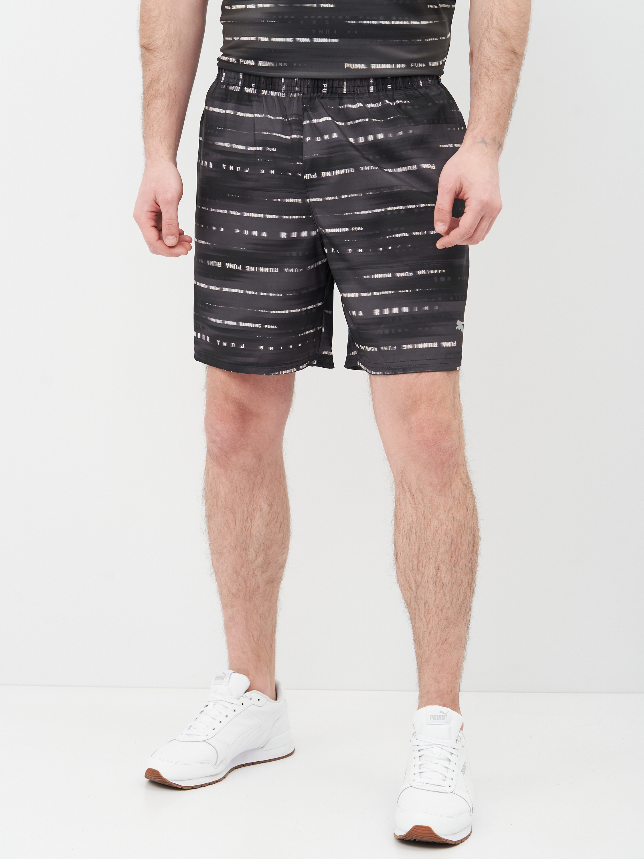 

Шорты Puma Run Graphic Woven 7' Short 52020651 M Puma Black-Elektro Green