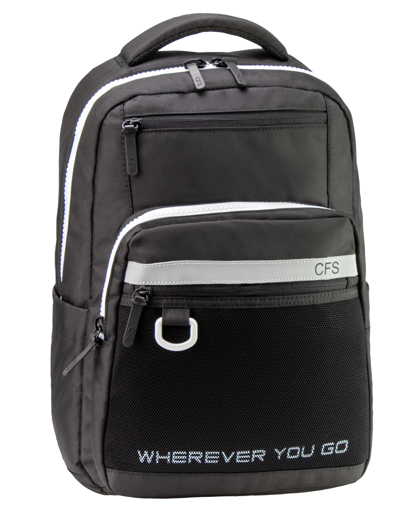 

Рюкзак молодежный Cool For School 42x30x18 см 16-25 л черный (CF86738-02)