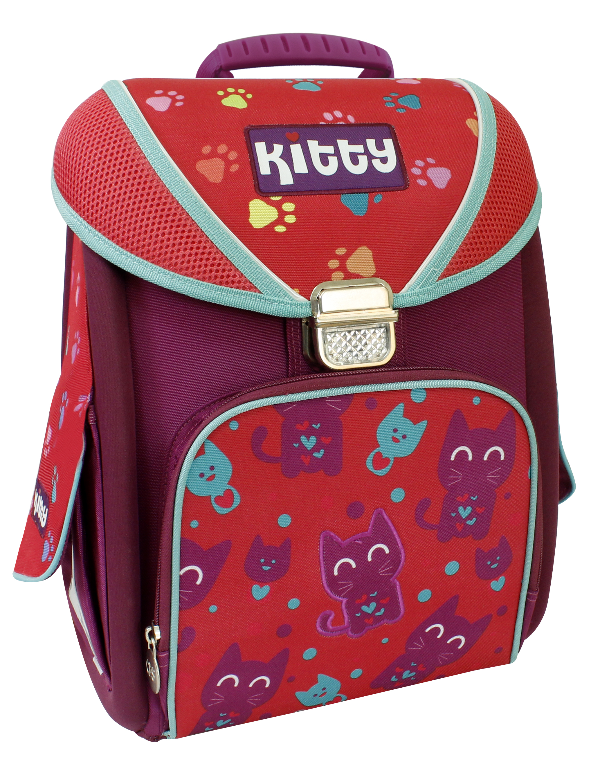 

Ранец школьный Cool For School Kitty 35.5x28x16.5 см 16-25 л красный
