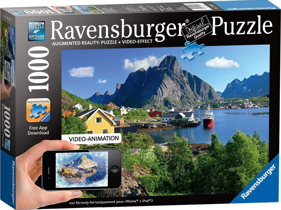 

Пазл Ravensburger Норвегия. Лофотенские острова + видео анимация (Norwegen) 1000 элементов