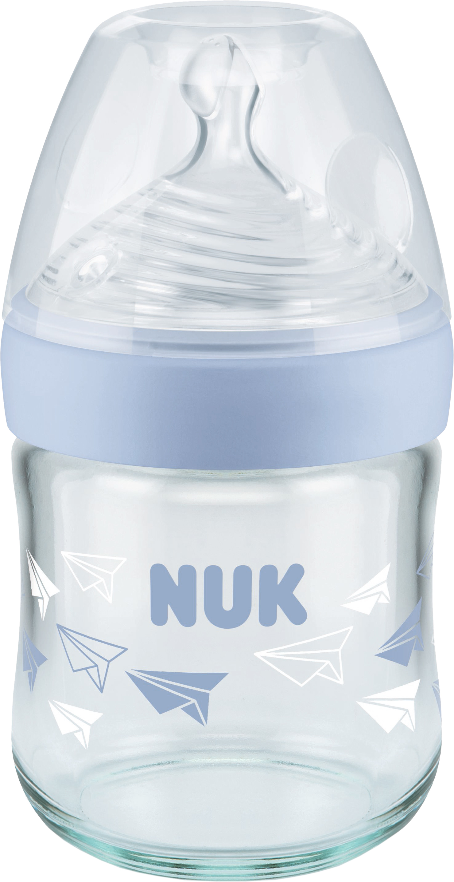 Акция на Бутылочка для кормления NUK Nature Sense пластиковая с силиконовой соской поток S размер 1 150 мл голубой принт (10743695/1) (4823092101143) от Rozetka UA