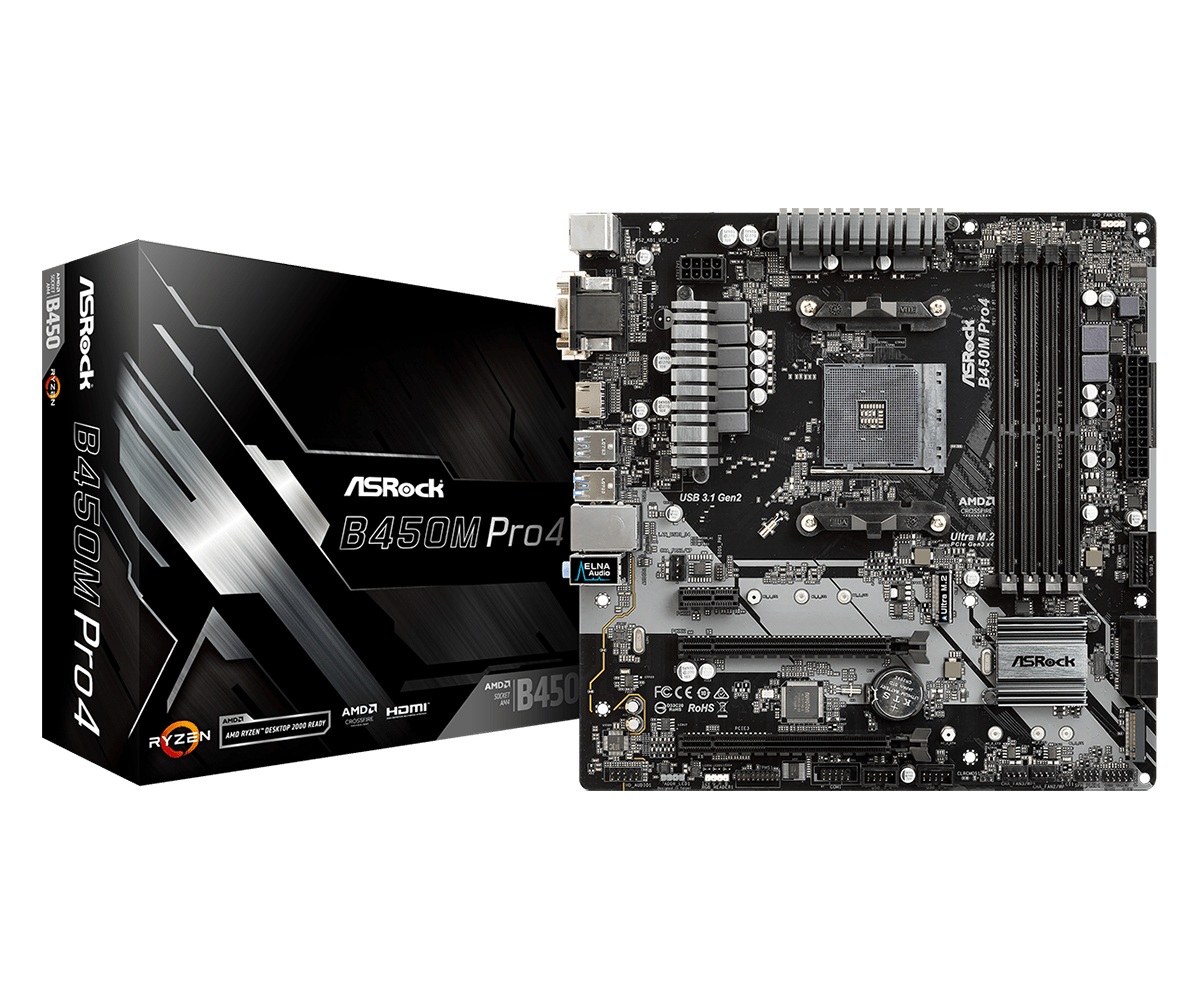 

Материнская плата ASRock B450M Pro4 Socket AM4