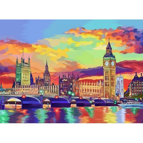 

Картина по номерам Dankotoys Красочный Лондон (KpN-01-08U)
