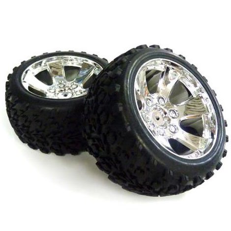 

1:10 Tire Unit (Chromed) 2P