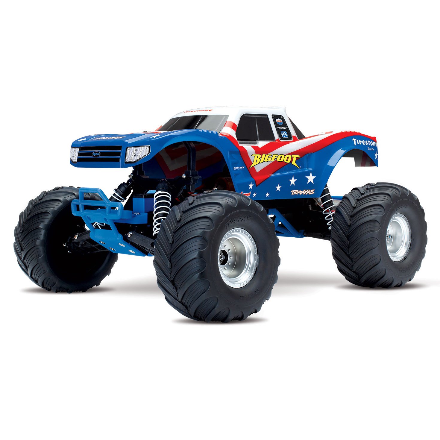 

Машинка на радиоуправлении Traxxas BIGFOOT Firestone 1:10 2WD RTR (36084-1 RWB)