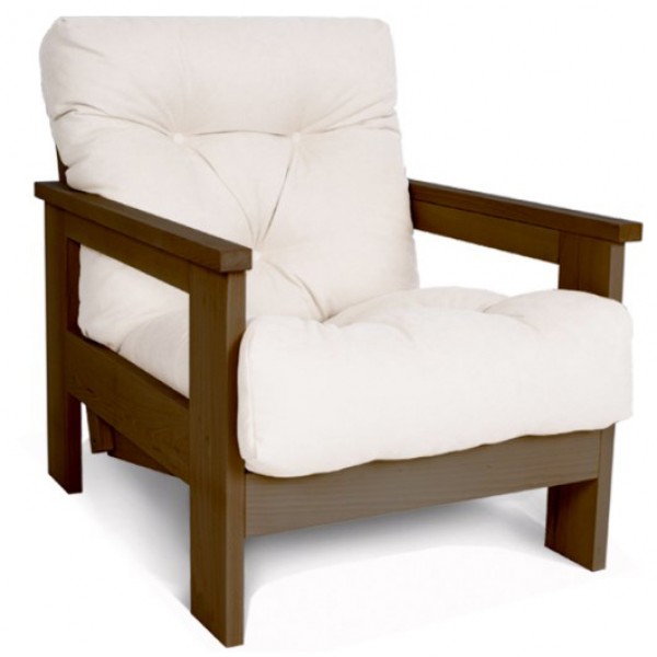 

Кресло в гостиную из массива дерева бук Mexico Woodman орех/кремовый