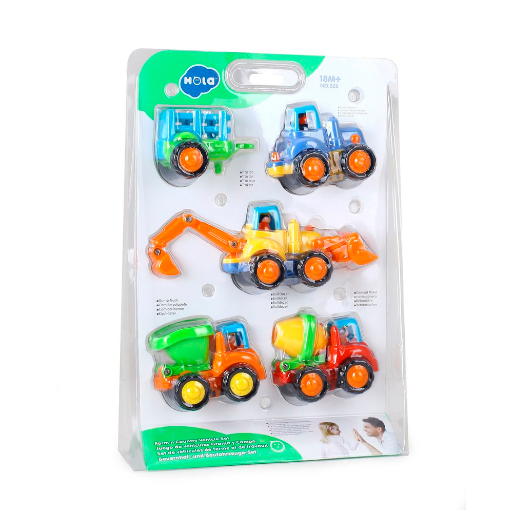 

Набор игрушечных машинок Hola Toys Фермерская техника, 4 шт. (326)