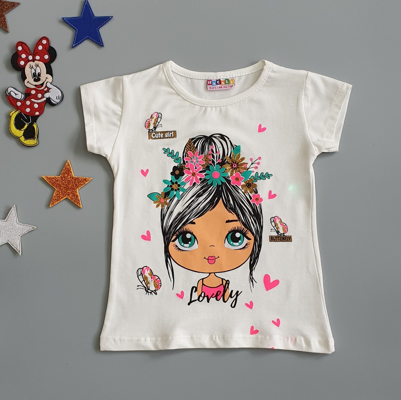 

Футболка Hacali kids для девочки 98-104 см Белая 18721