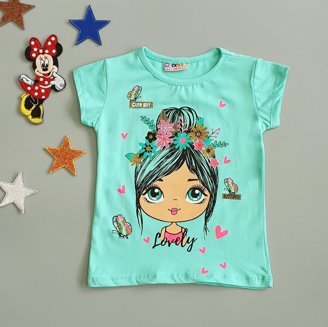 

Футболка Hacali kids для девочки 110-116 см Бирюзовая 18724