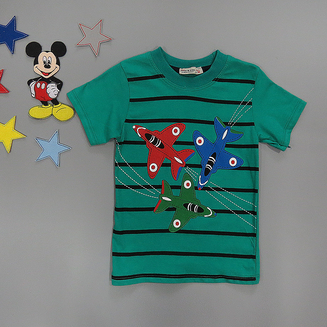 

Футболка "Самолёты" Pitircik kids для мальчика 86 см Зеленая 17901