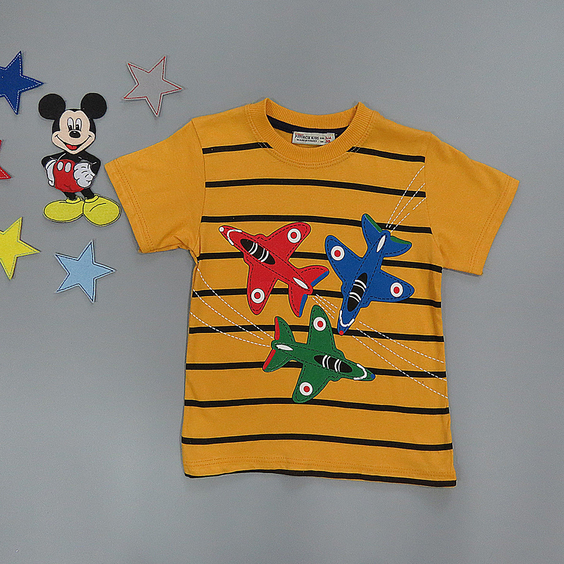 

Футболка "Самолёты" Pitircik kids для мальчика 98 см Желтая 17903