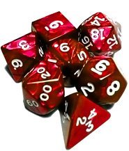 

Koplow games Набор кубиков Перламутр d00, d4, d6, d8, d10, d12, d20 (красный) (Dice Set Pearl Red)