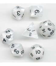 

Koplow games Набор кубиков Перламутр d00, d4, d6, d8, d10, d12, d20 (белый) (Dice Set Pearl White)