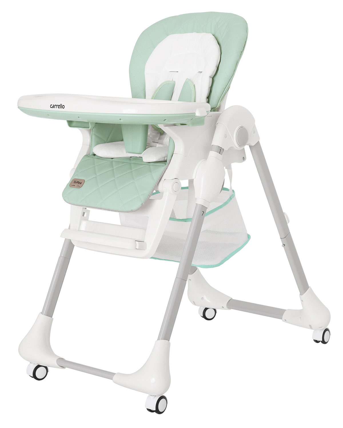 

Стульчик для кормления CARRELLO Toffee CRL-9502/3 Pale Green с корзиной для мелочей