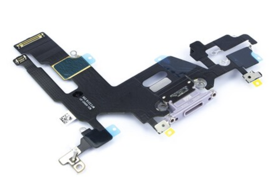 

Шлейф для iPhone 11, с разъемом зарядки, с микрофоном, фиолетовый, Original (PRC)