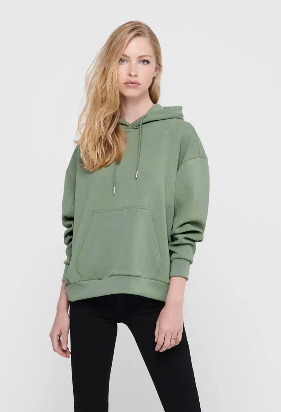 

Толстовка ONLY SCARLETT L/S HOOD SWT 15210677 Hedge Green M зеленый