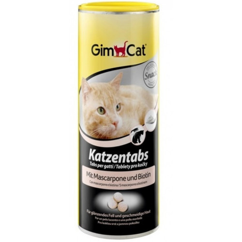 

Витамины Gimpet для кошек, маскарпоне + биотин, 710 табл, 425 г