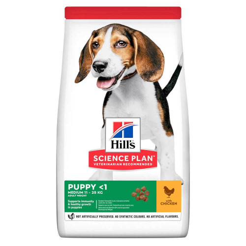 

Сухой корм Hills Science Plan Puppy Medium для щенков с курицей, 2.5 кг