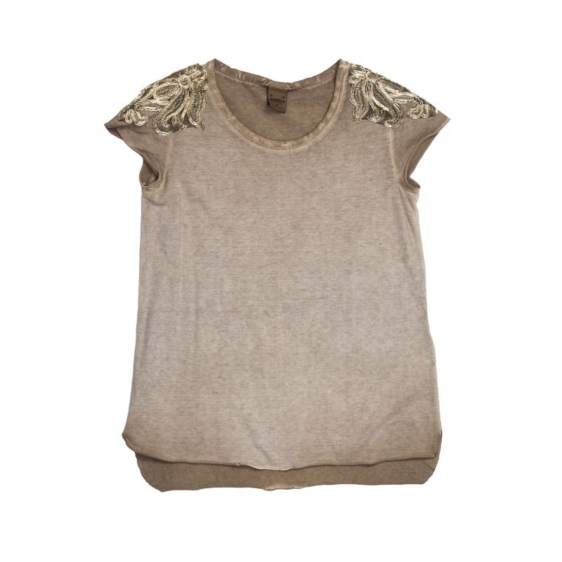 

Футболка PLEASE kids 140 см Бежевый MB05030G