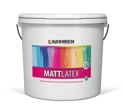 

Водоемульсійна латексна матова декоративна фарба KOSMICH Matt Latex 2,5 л (101006)