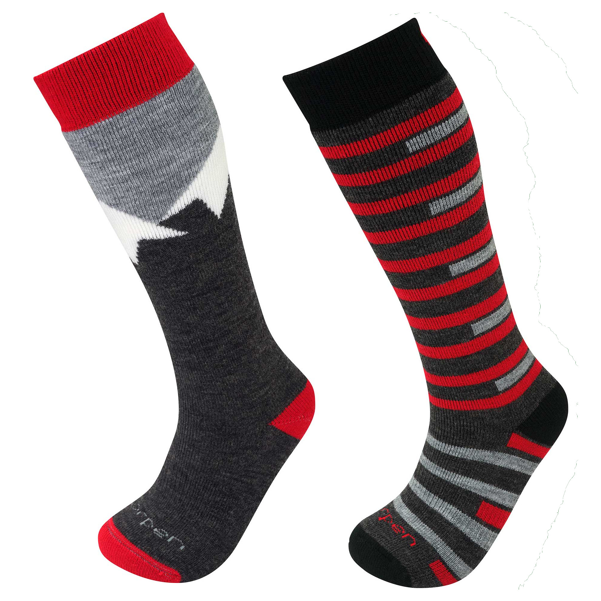 

Носки детские Lorpen T1 Kid's Merino Ski 2 Pack S2KNN Black/Red M (6710001 5893 M)