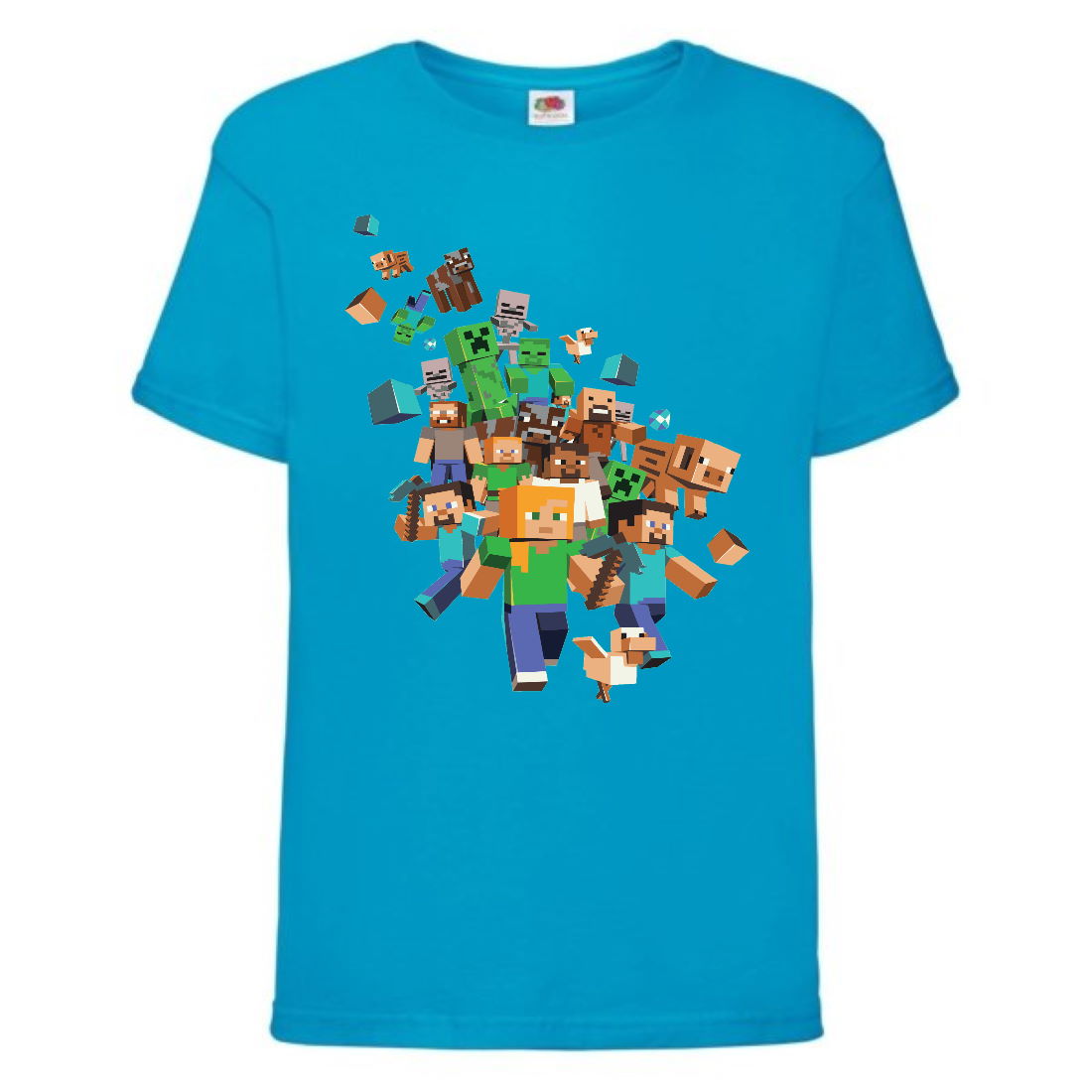 

Футболка детская Майнкрафт 005 (Minecraft) синяя (MNKT blu 005) 104 см