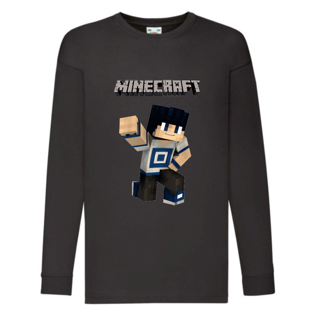 

Лонгслив реглан Майнкрафт 5 (Minecraft) черный (MNC blc 5) 128 см