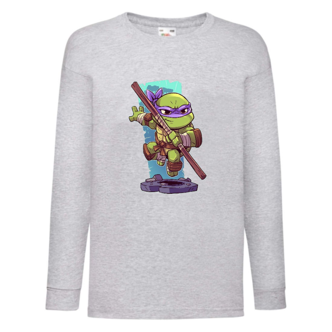 

Лонгслив реглан Черепашки Ниндзя 0014 (Ninja Turtles) серый (NTR gry 0014) 104 см