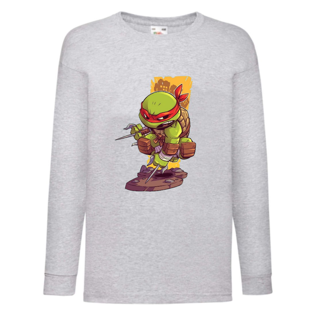 

Лонгслив реглан Черепашки Ниндзя 0016 (Ninja Turtles) серый (NTR gry 0016) 140 см