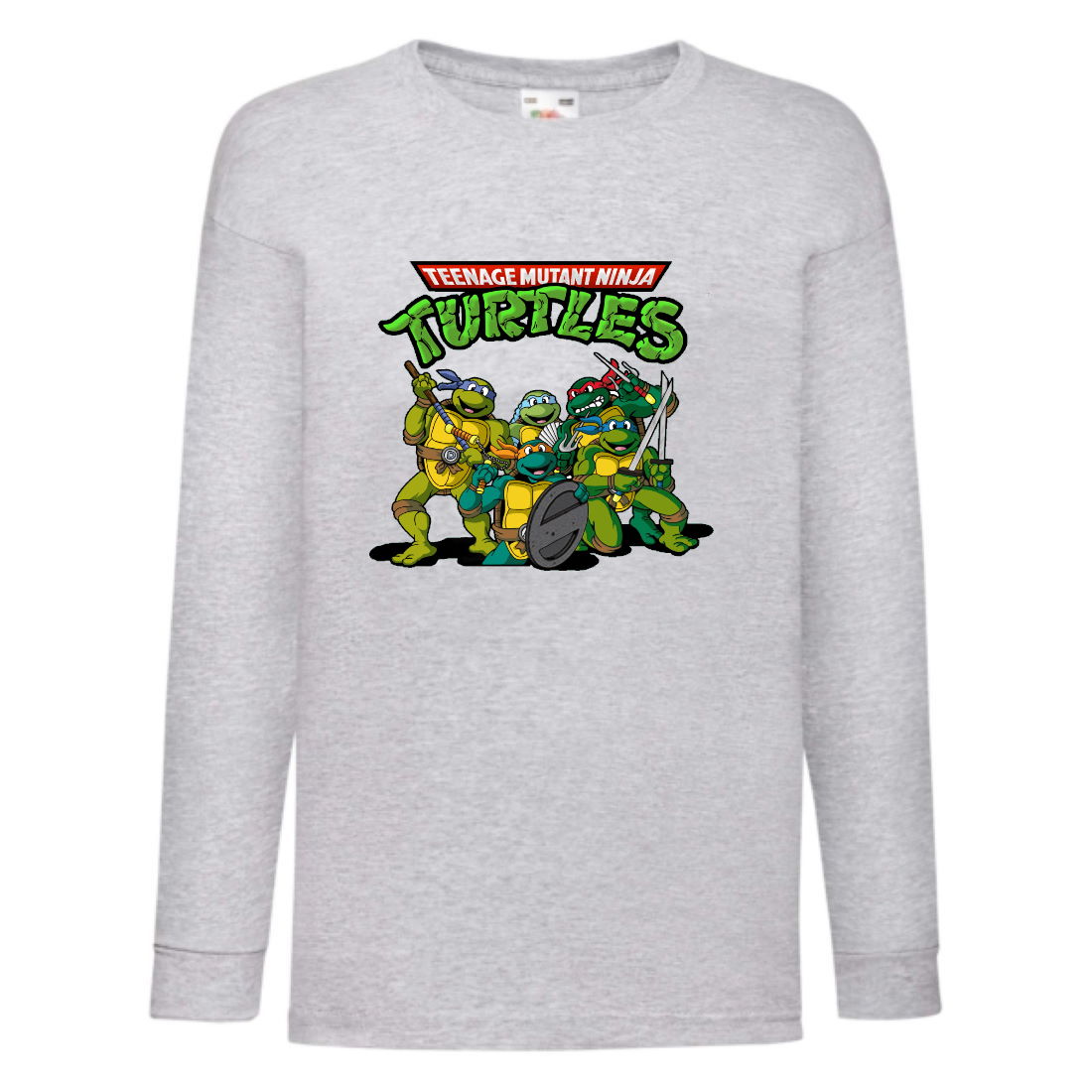 

Лонгслив реглан Черепашки Ниндзя 004 (Ninja Turtles) серый (NTR gry 004) 152 см