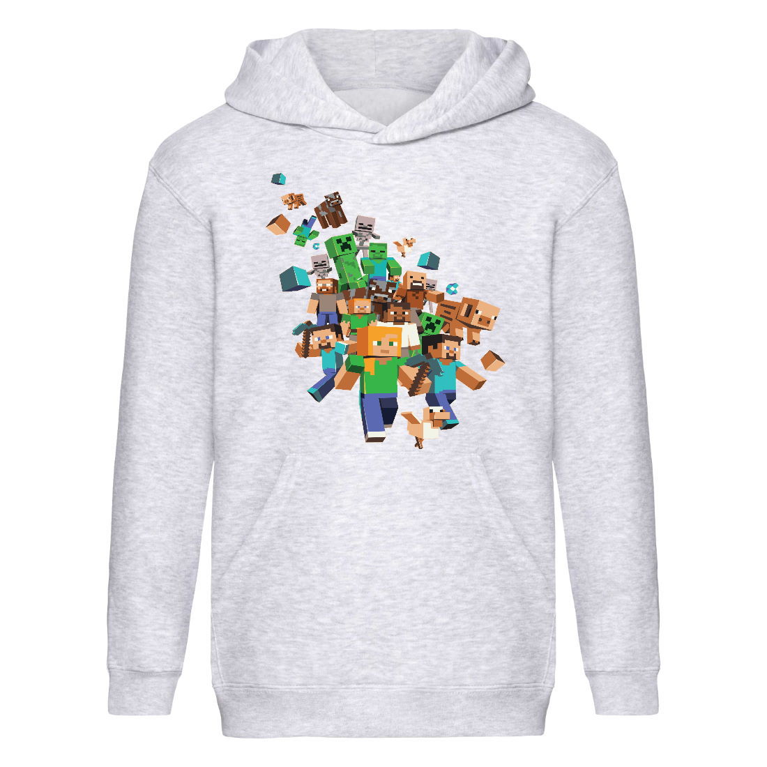 

Худи детская Майнкрафт 003 (Minecraft) серая (MNC gry 003) 128 см